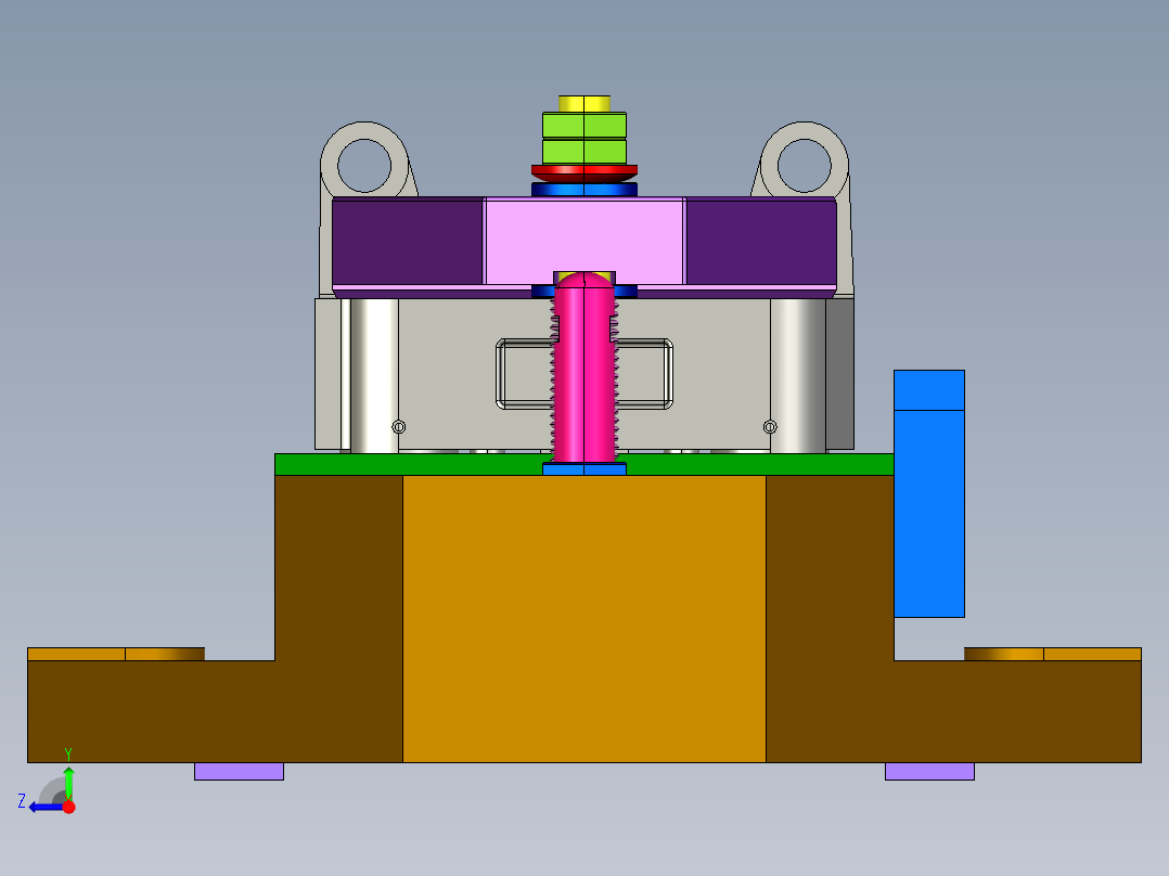 注塑机尾板机械加工工艺规程及夹具设计右视图