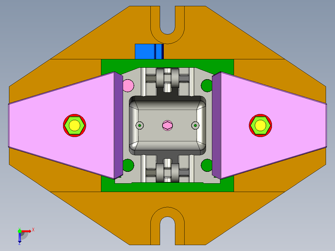 注塑机尾板机械加工工艺规程及夹具设计俯视图