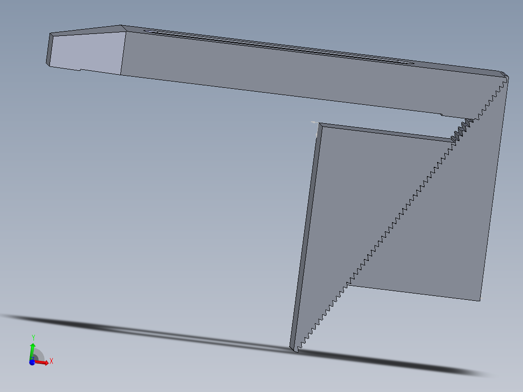 60度垫块和压板组合3D模型主视图