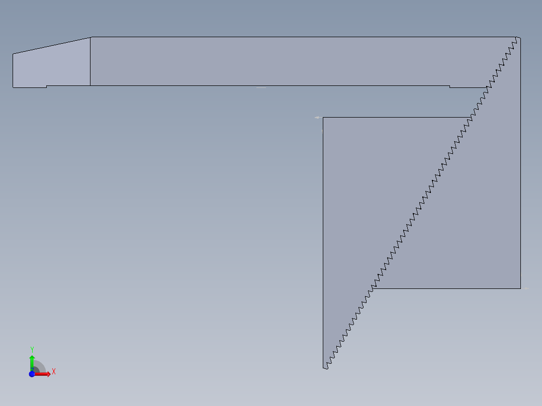 60度垫块和压板组合3D模型前视图