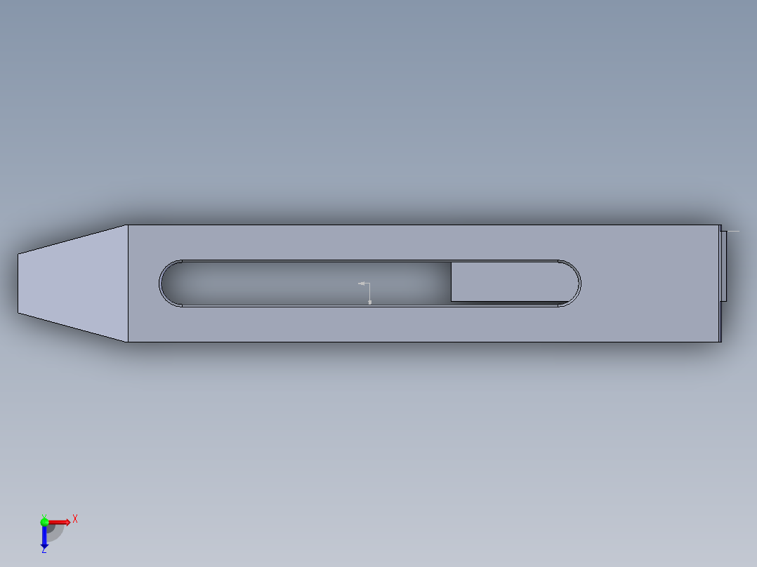60度垫块和压板组合3D模型俯视图