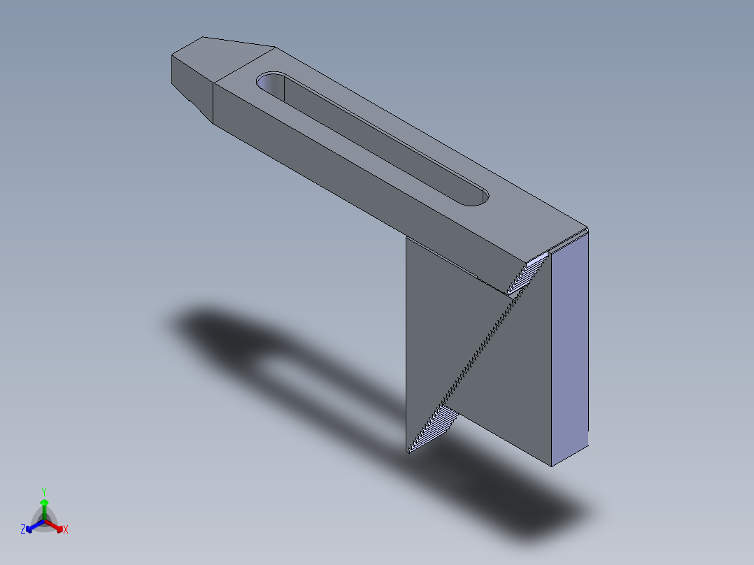 60度垫块和压板组合3D模型正等轴测图