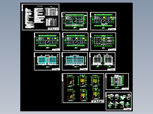 某五层框架办公楼建筑图结构图计算书答辩技巧3200平米左右