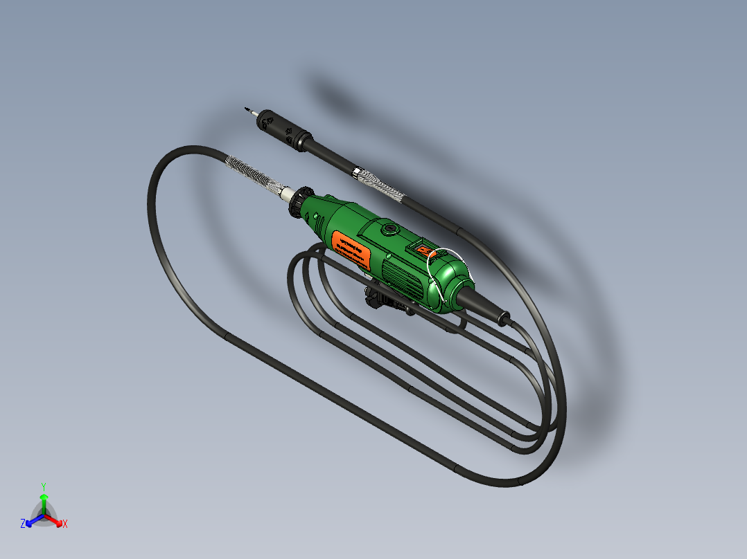 手持电动雕刻机GM2316三维建模图纸 X_T STP BIP等格式