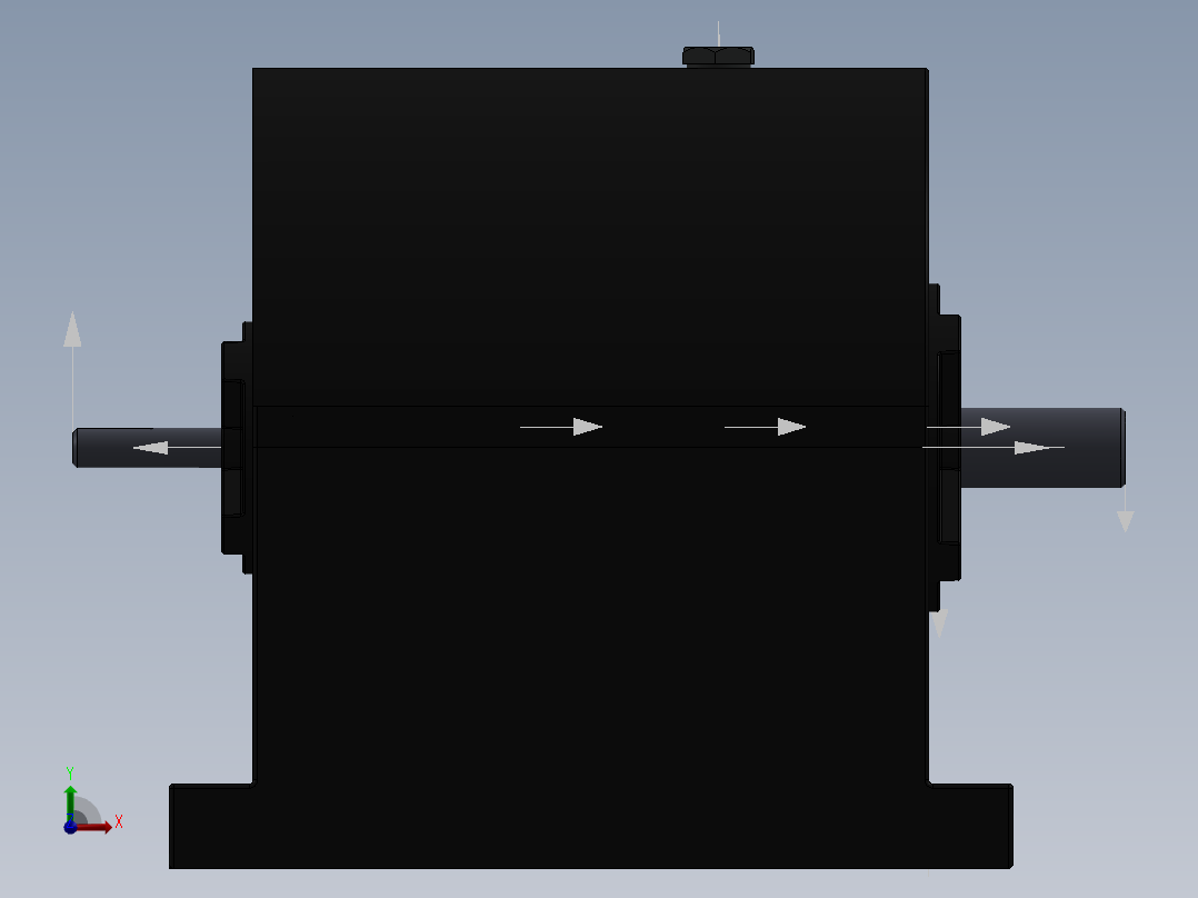 二轴齿轮减速机前视图