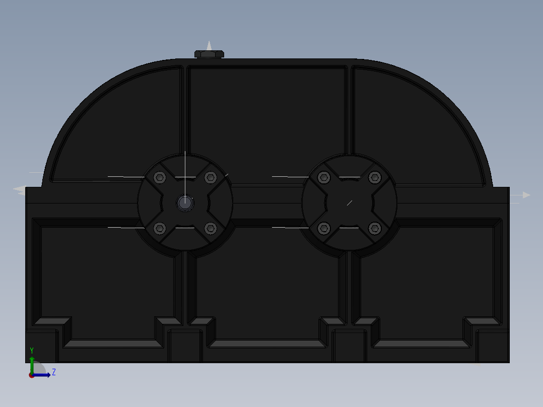 二轴齿轮减速机左视图