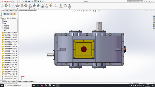 斜齿轮蜗轮蜗杆二级减减箱3D图纸 Solidworks设计缩略图