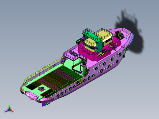 多用途拖曳锚作拖船