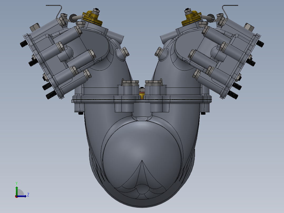 进气歧管组件左视图