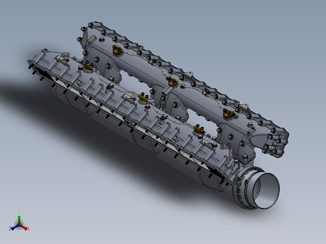 进气歧管组件正等轴测图