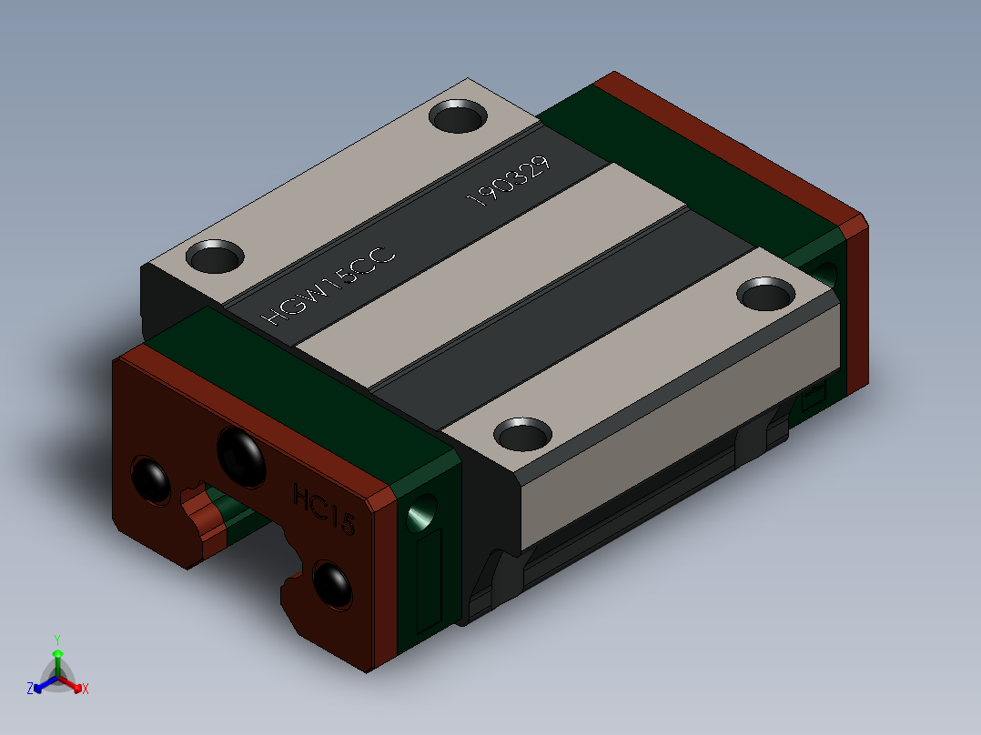 线性导轨正等轴测图