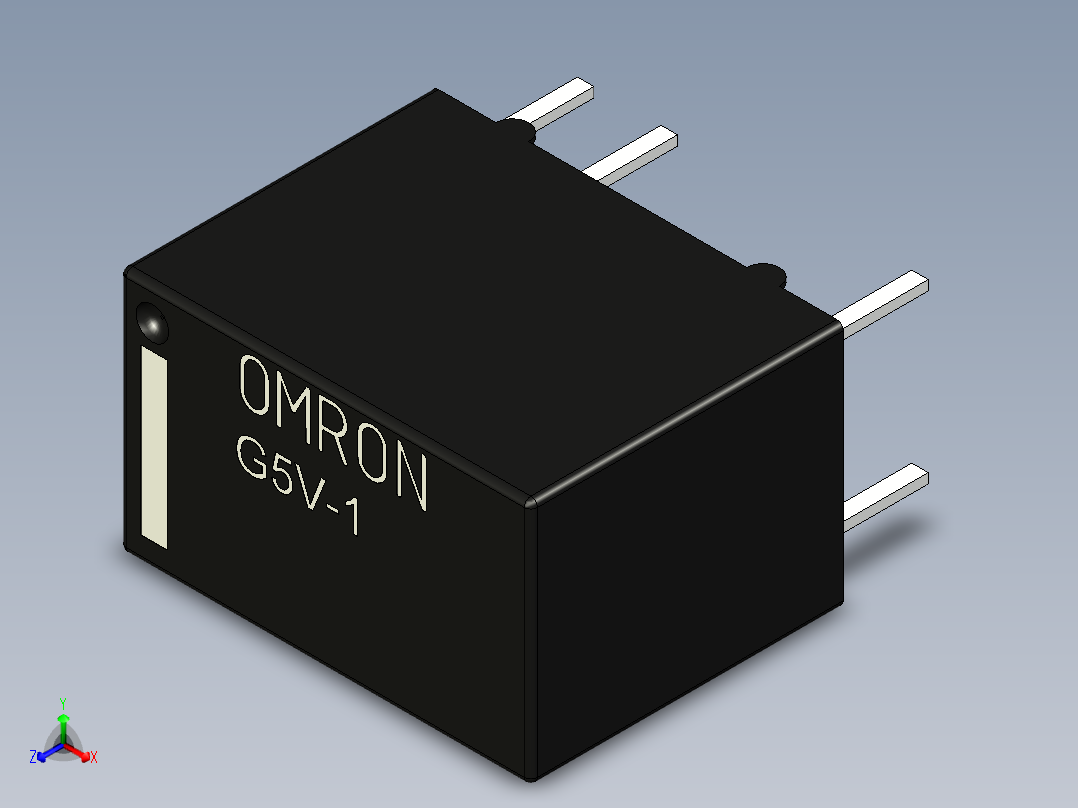 欧姆龙继电器正等轴测图