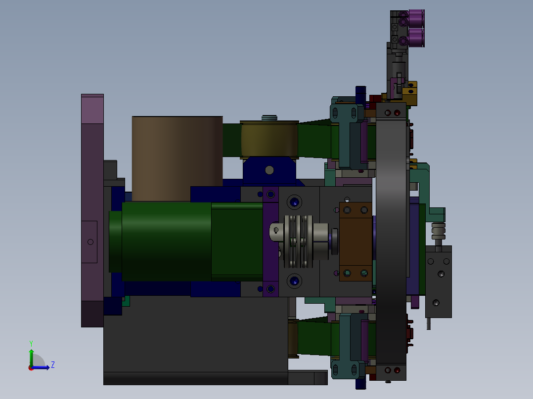 经典的流水线设备左视图