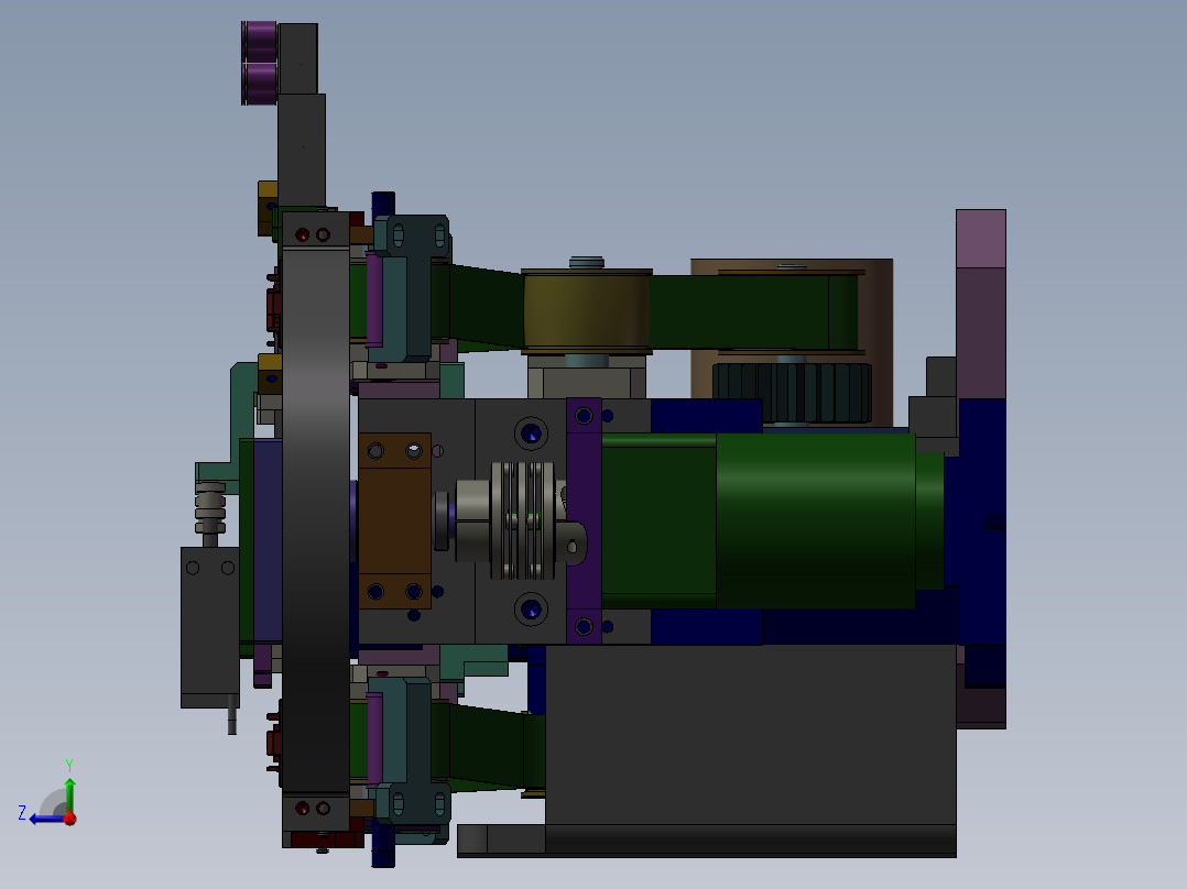 经典的流水线设备右视图