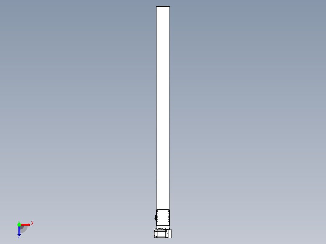 同步带全封闭直线模组TPA-HCB-105D-90-L1550-RU-C-P20-N3俯视图