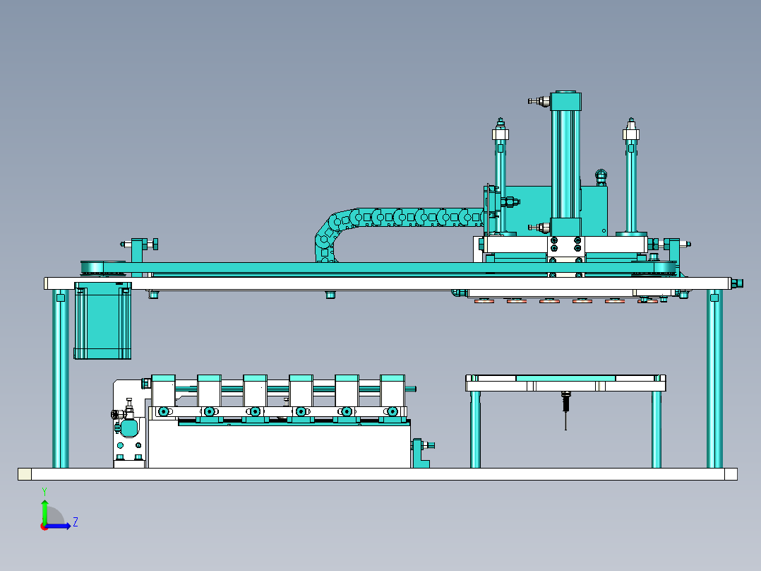 XY双向两点位置变距机构左视图