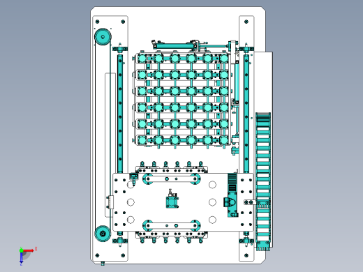 XY双向两点位置变距机构俯视缩略图