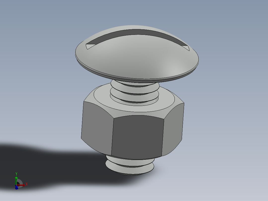 紧固件-0.3125 Truss Slot Bolt主视图