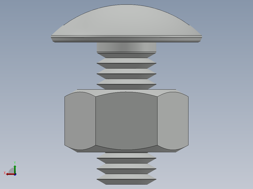 紧固件-0.3125 Truss Slot Bolt后视图