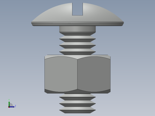 紧固件-0.3125 Truss Slot Bolt左视缩略图