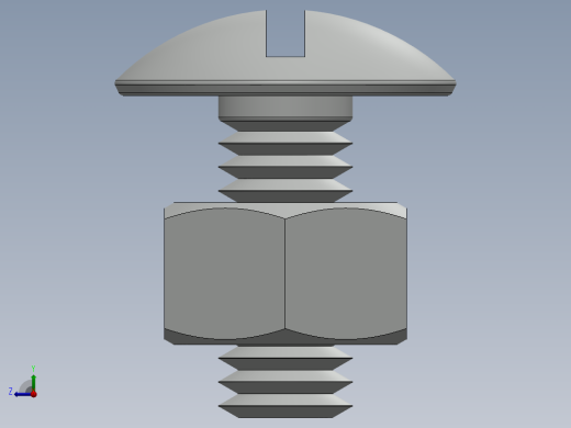 紧固件-0.3125 Truss Slot Bolt右视缩略图