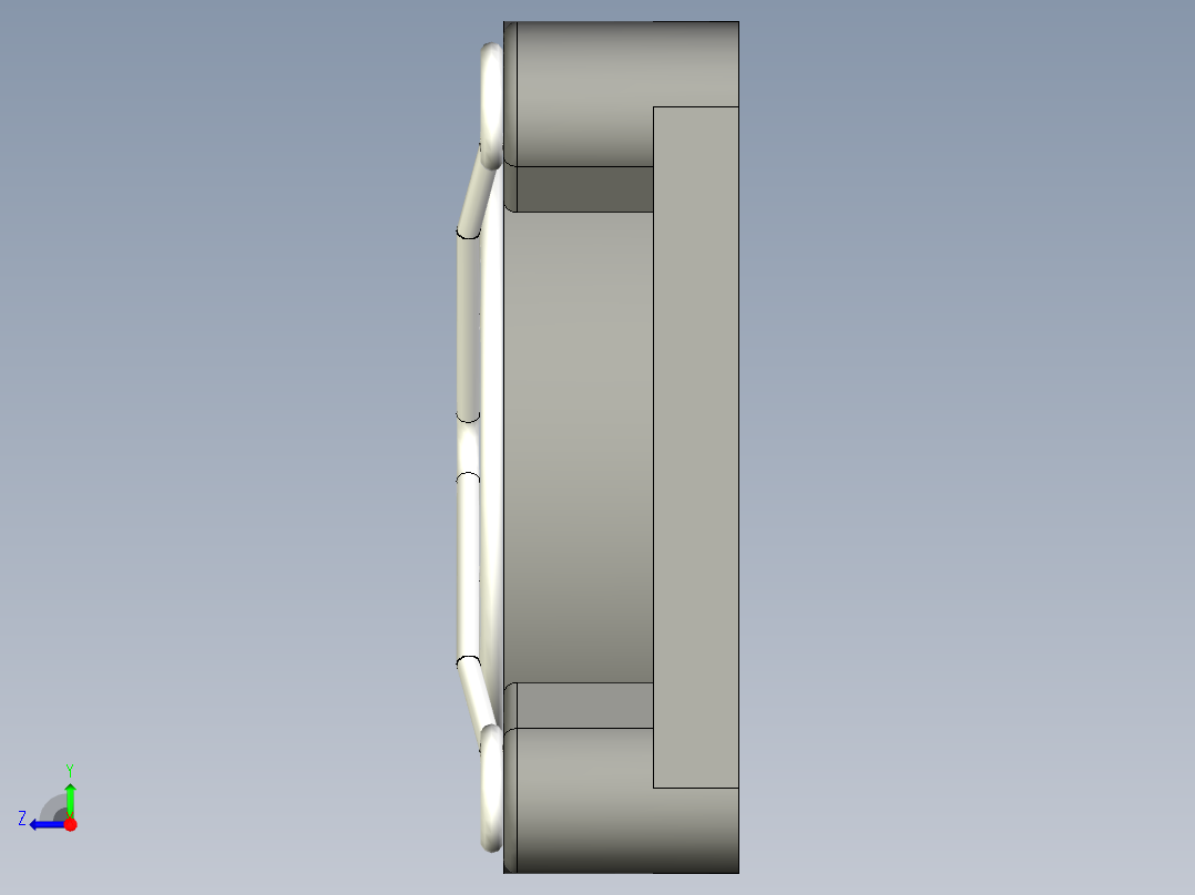轴流风扇35x35x10毫米，带风扇罩右视图