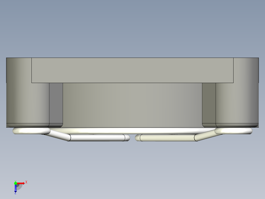 轴流风扇35x35x10毫米，带风扇罩俯视图