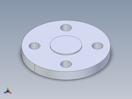 聚氯乙烯配件25-Sch80_Blind Flange_853-007_0.75in正等轴测缩略图