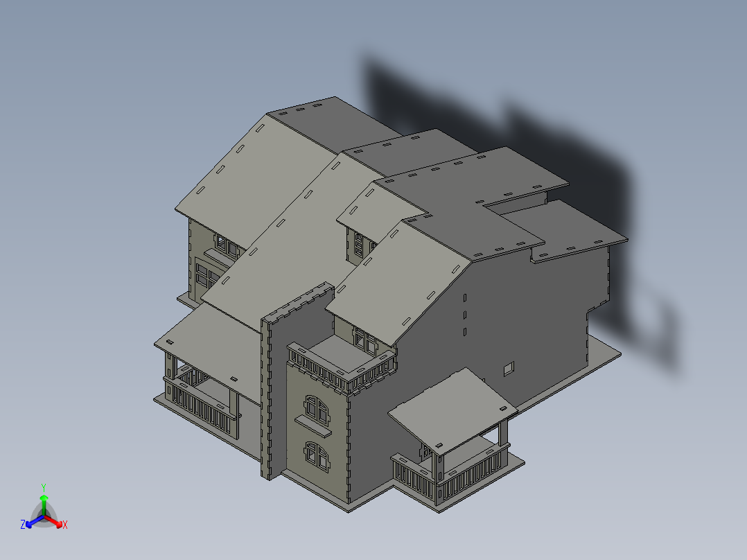 房子正等轴测图
