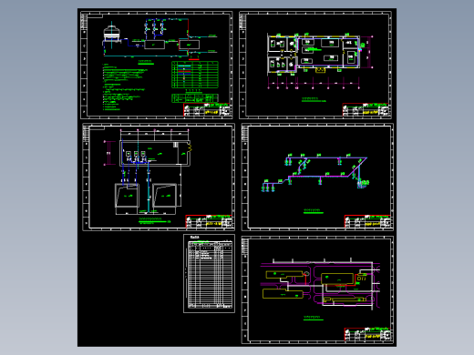 某厂房冷却水循环系统图纸