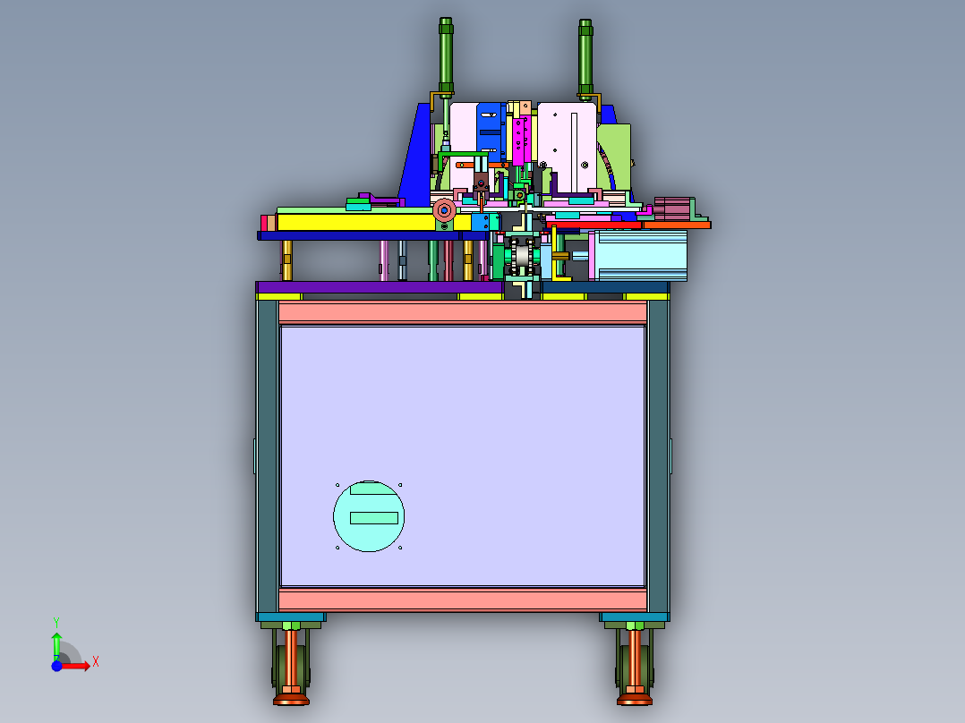 软包锂电池级片封扣机前视图
