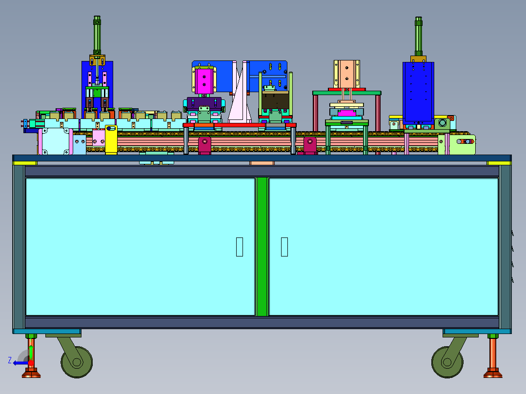 软包锂电池级片封扣机右视图