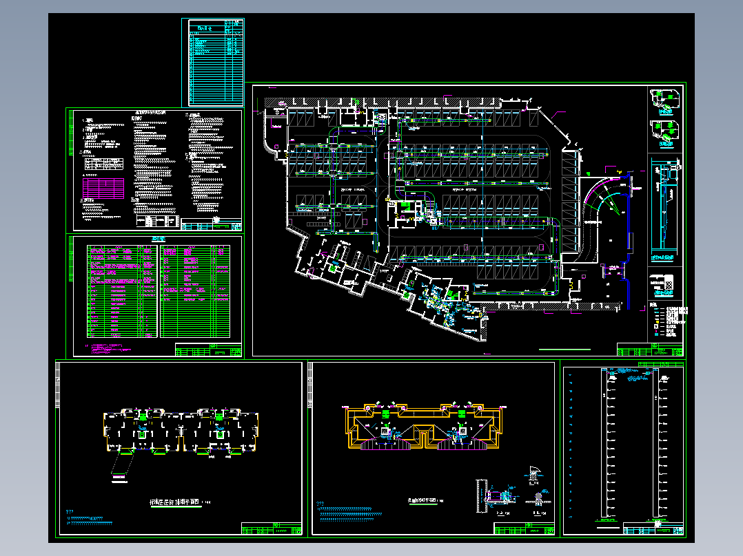 某塔楼与地下室通风防排烟全套图