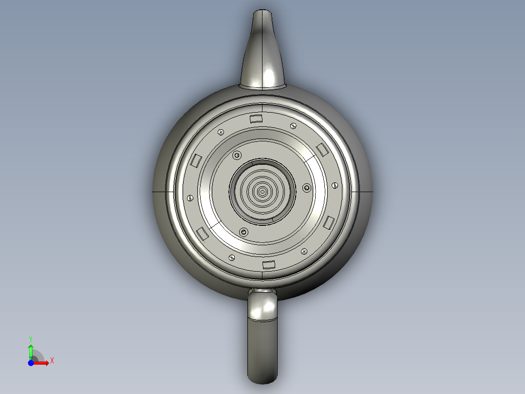 薄款电茶炉的结构模型-30币前视图