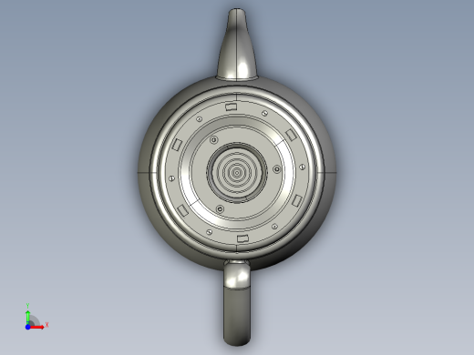 薄款电茶炉的结构模型-30币前视缩略图