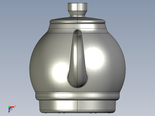 薄款电茶炉的结构模型-30币俯视缩略图