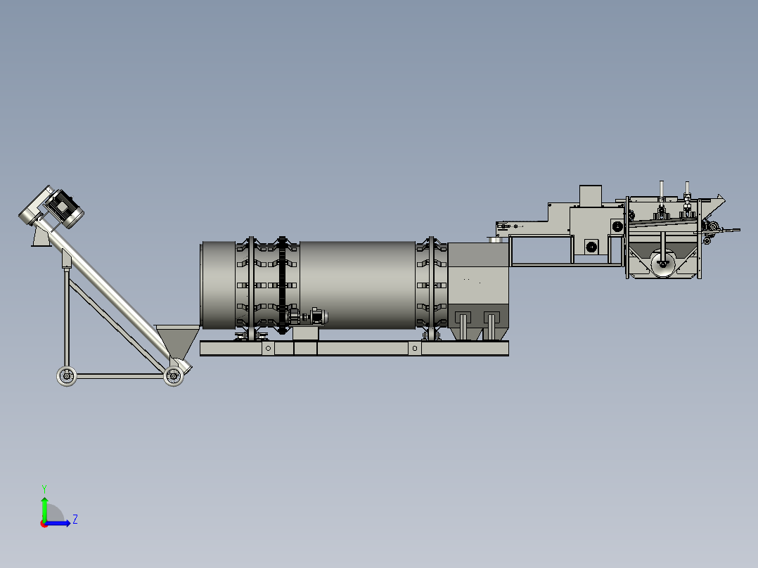 玉米剥皮脱离干燥机组左视图