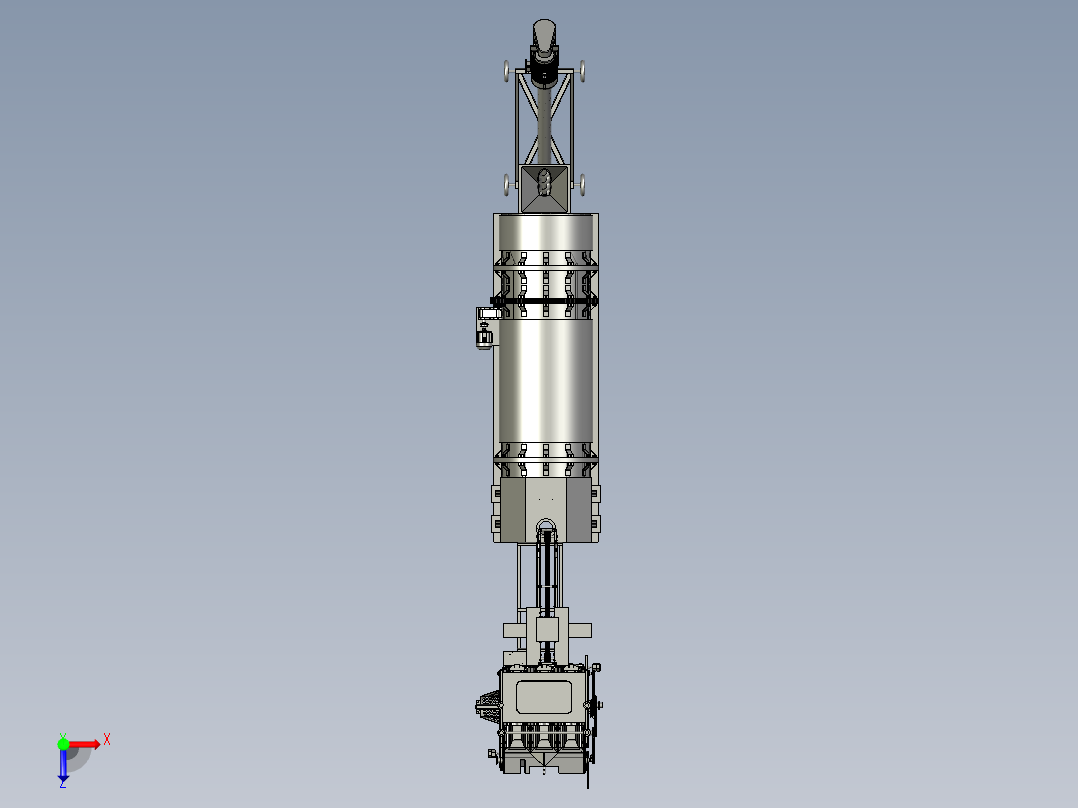玉米剥皮脱离干燥机组俯视图