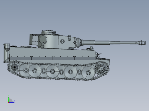坦克战车tiger-tank CREO STP左视缩略图