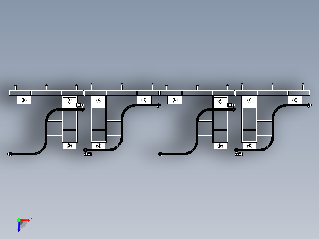 纯净水自动挂装输送线sw17俯视图