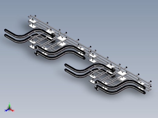 纯净水自动挂装输送线sw17正等轴测缩略图