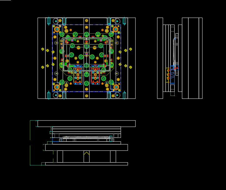 笔记本D壳30度折弯冲压模具设计图