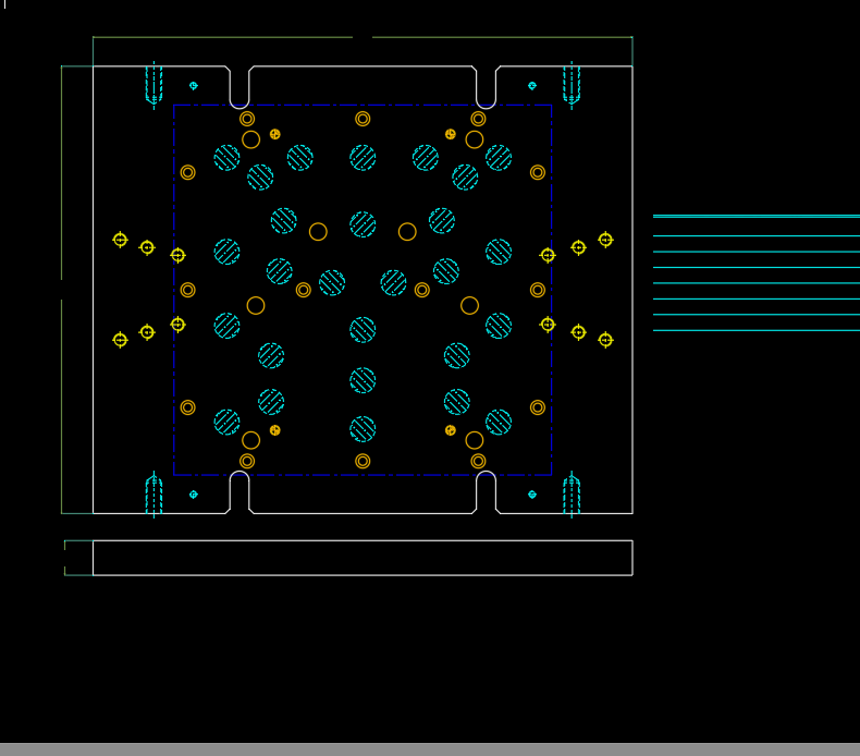 笔记本D壳30度折弯冲压模具设计图