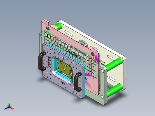 冲压件键盘C壳铣TP框C角CNC治具模型