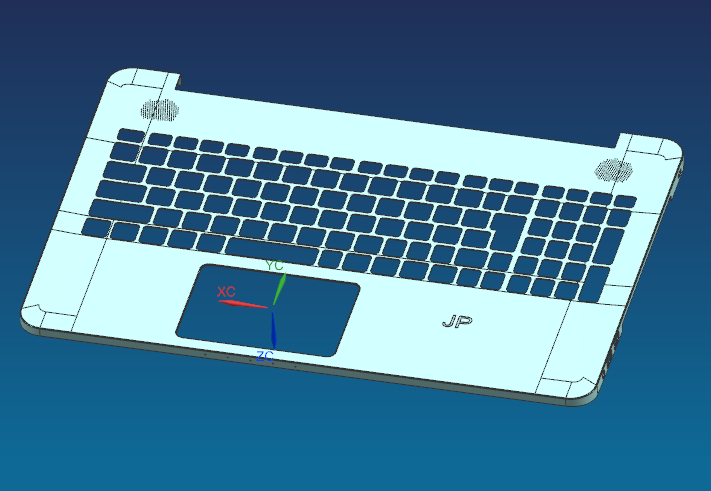冲压件键盘C壳铣TP框C角CNC治具模型