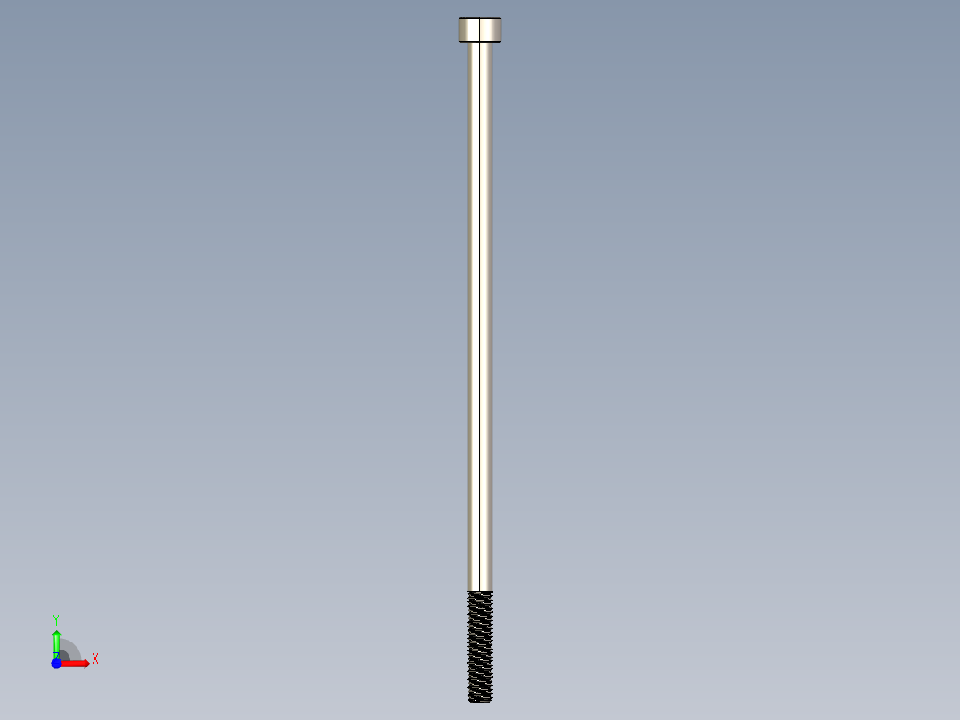 Screw_DIN_912_M5x130_A2.STEP公制内六角螺钉前视图