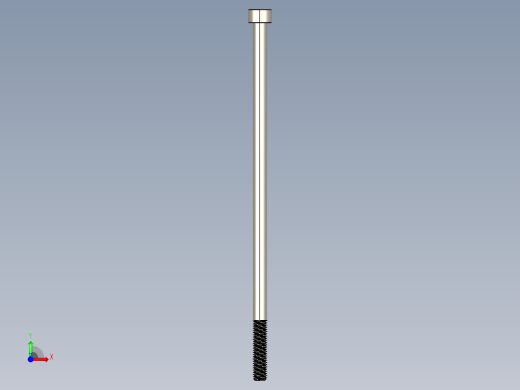 Screw_DIN_912_M5x130_A2.STEP公制内六角螺钉前视缩略图