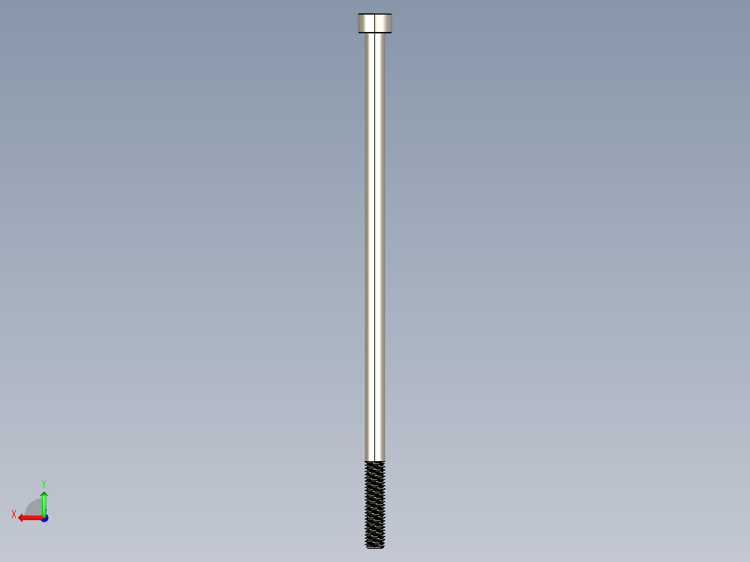 Screw_DIN_912_M5x130_A2.STEP公制内六角螺钉后视图