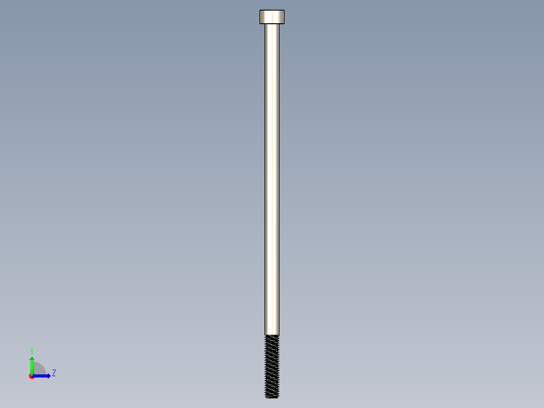 Screw_DIN_912_M5x130_A2.STEP公制内六角螺钉左视图