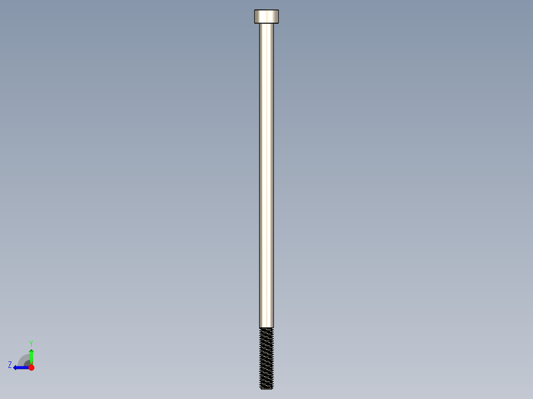 Screw_DIN_912_M5x130_A2.STEP公制内六角螺钉右视图